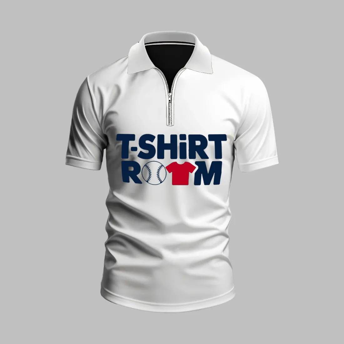 Short Sleeve Zip Polo Shirt